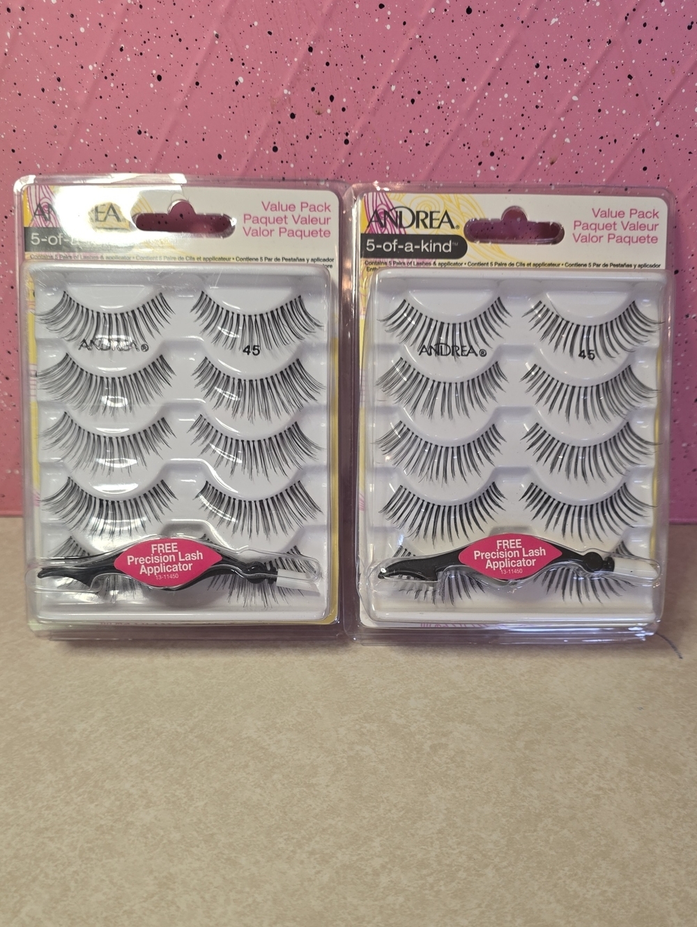 Andrea 5-of-a-kind Value Pack Lashes with Applicator Lot of 2 Packs